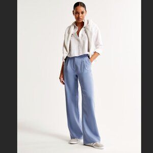 Abercrombie Tailored Wide Leg Pants - Blue